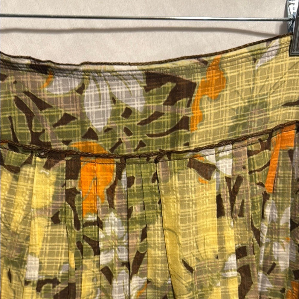 🌺 Tommy Bahama Floral Plaid Pleated Skirt - Picture 4 of 8